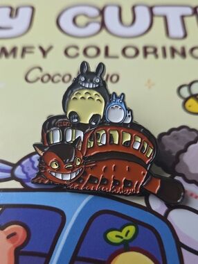 Studio Ghibli Totoro Catbus Enamel Pin - Multicolor
